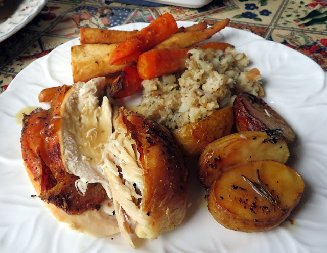 Roast Chicken with Melting Potatoes