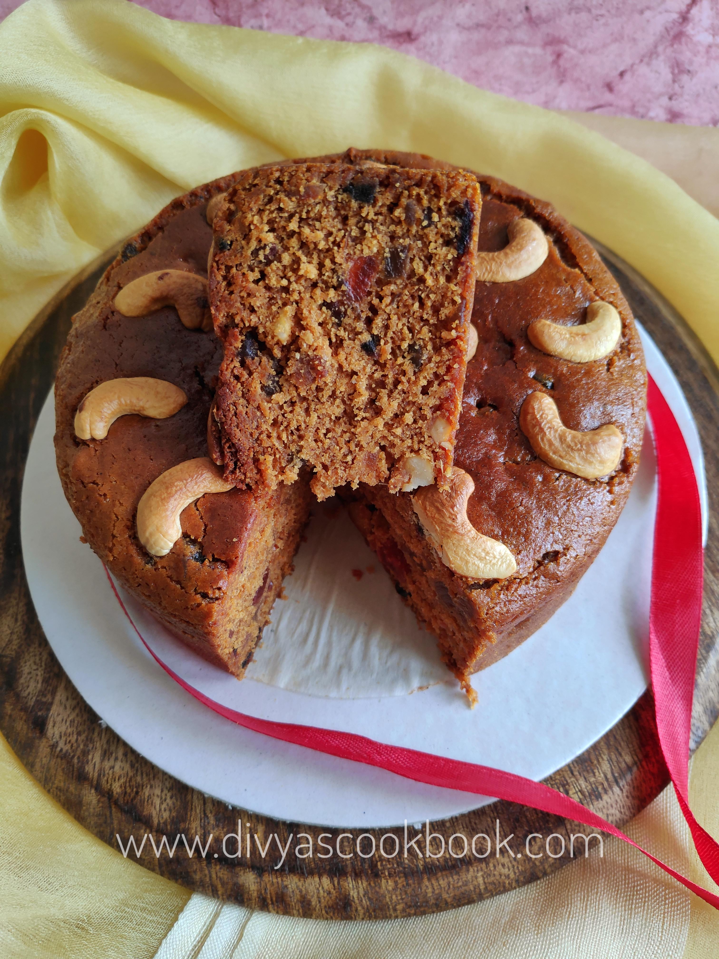 Easycooking Eggless Christmas Fruit Cake Kerala Plum Cake Eggless