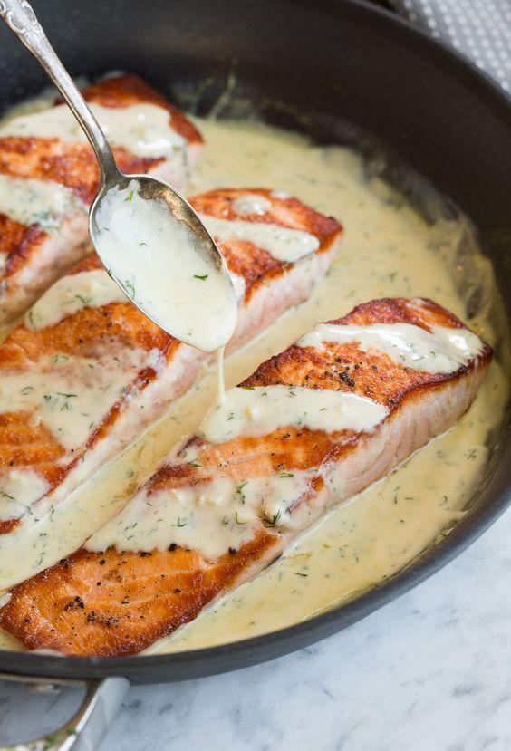 Salmon with Creamy Garlic Dijon Sauce - Cooking Classy
