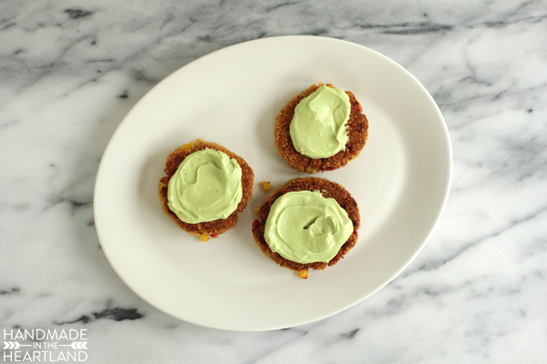 making quinoa patties and avocado sauce