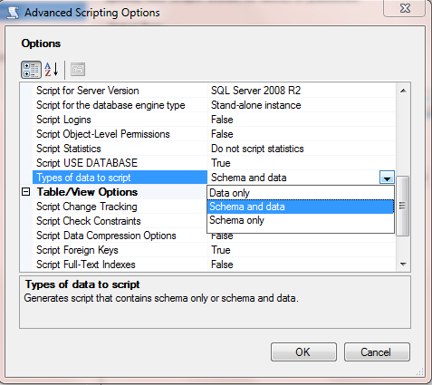 Generate table Scripts with Not If exist check and Insert scripts(table ...