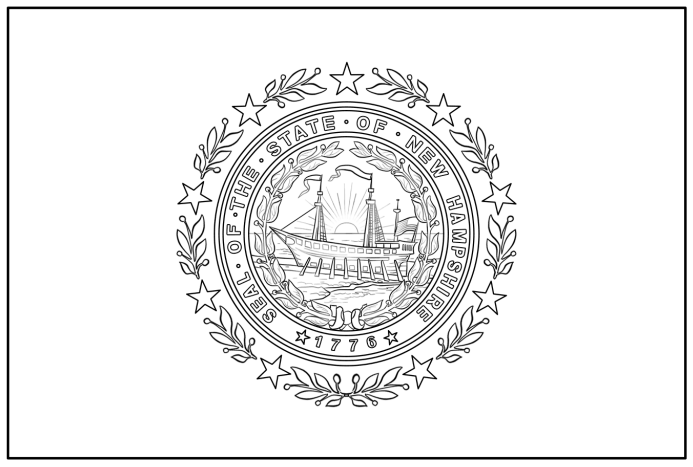 Geography Blog: Flag of New Hampshire coloring page