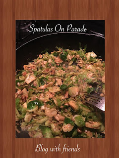 Blog With Friends, multiblogger posts based on a theme, this month's theme is Reflection. Dawn of Spatulas on Parade shares a recipe for Brussel Sprout Stir Fry with Spicy Nut/Seed Mix | Presented on www.BakingInATornado.com