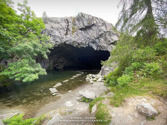 Rydal caves water walk route where