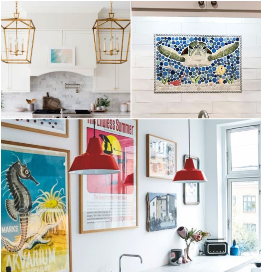 Coastal Nautical Beach Art Ideas for the Kitchen