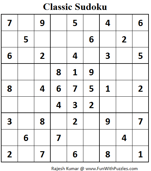 Classic Sudoku (Fun With Sudoku #83)