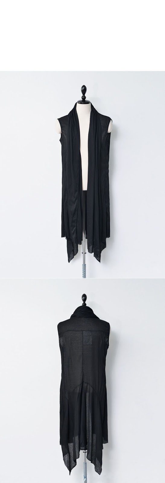 Mens Extra Long Seethrough Shawl CardiganVest 105 by guylook Fast