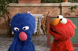 His body tells Grover he's hungry. Elmo is surprised. Sesame Street Elmo's Potty Time