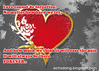 Love cannot be forgotten, no matter how hard we try