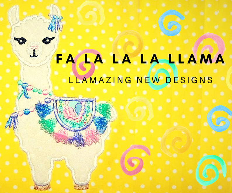 Embroidery Pattern Nursery Decoration Rainbow Llama