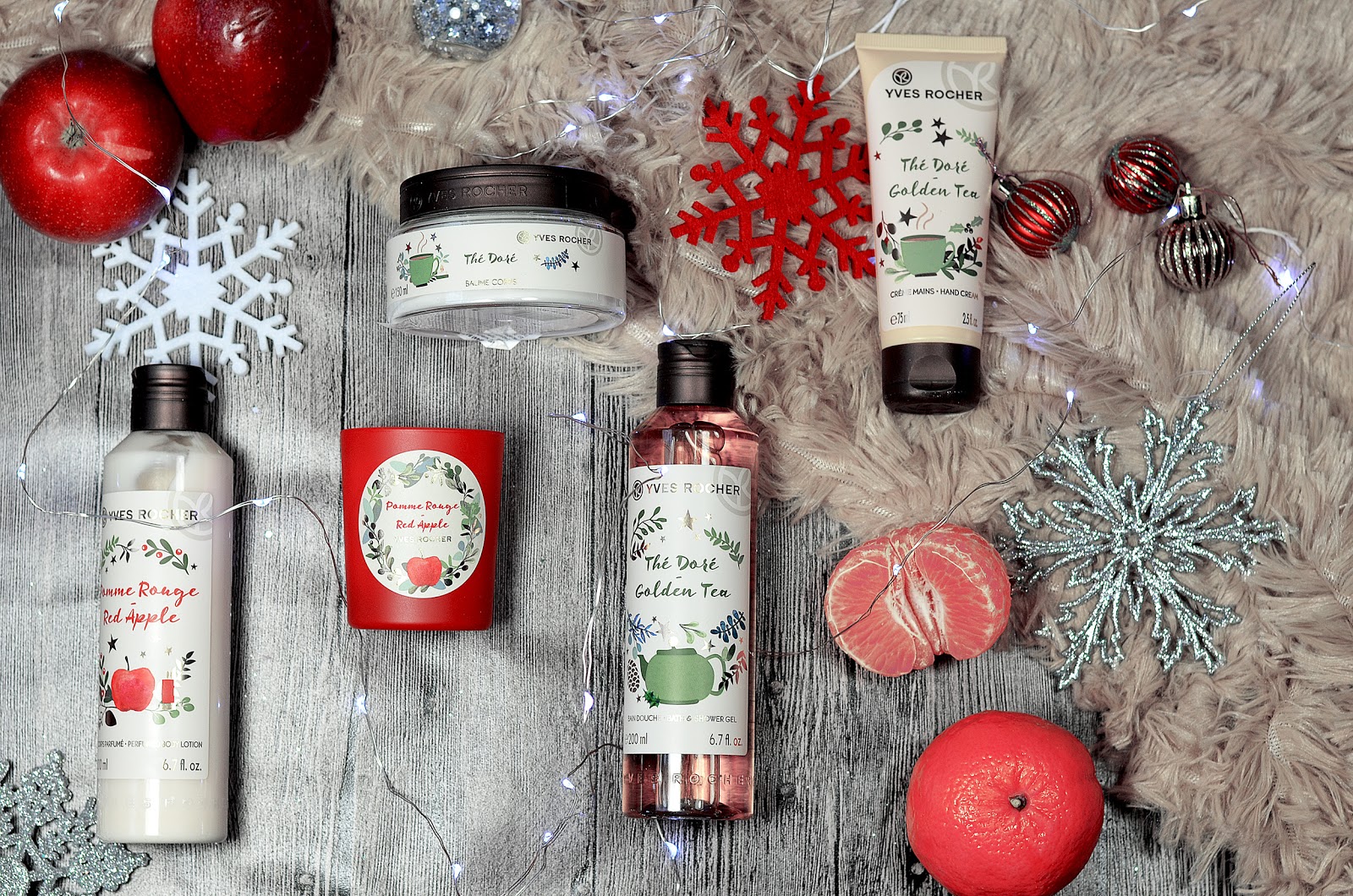 Rysichka Yves Rocher Christmas Collection Golden Tea, Red Apple