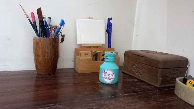 Old ink pot as a desk accent Old ink pot as a desk accent