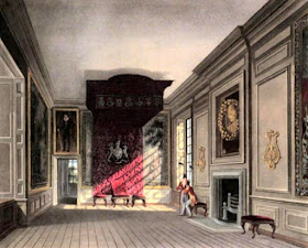King's Presence Chamber, St James's Palace from The History of he Royal Residences by WH Pyne (1819) King's Presence Chamber, St James's Palace from The History of he Royal Residences by WH Pyne (1819)