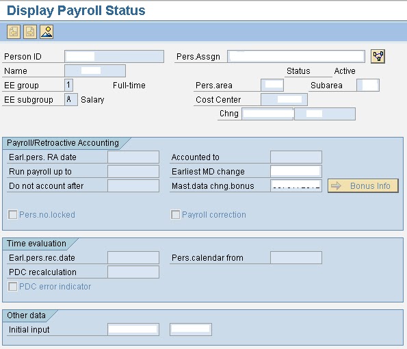 SAP HR/HCM SAP PAYROLL