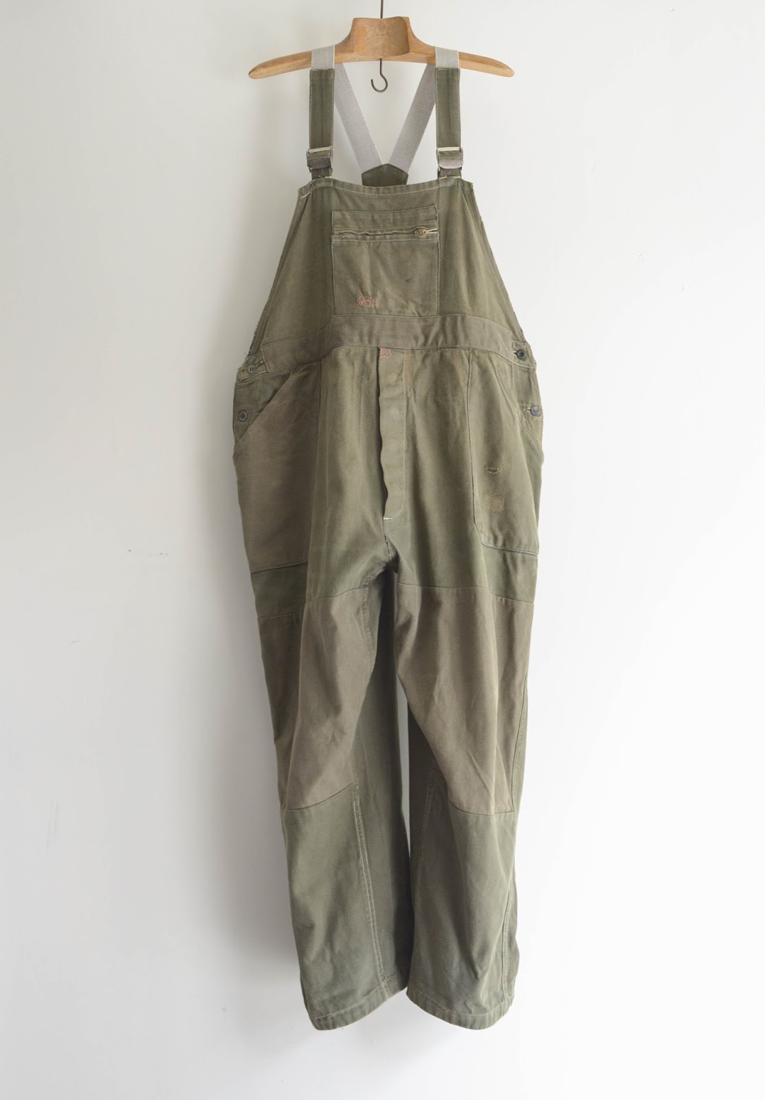 encore 1950s french overalls khaki