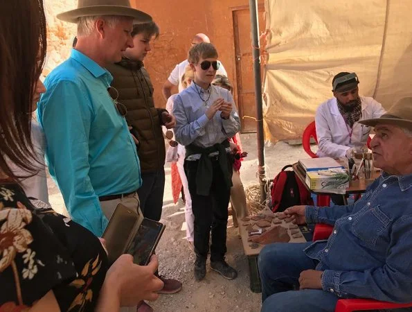 Queen Mathilde, Crown Princess Elisabeth, Prince Gabriel, Prince Emmanuel and Princess Eleonore visited the pyramids of Giza