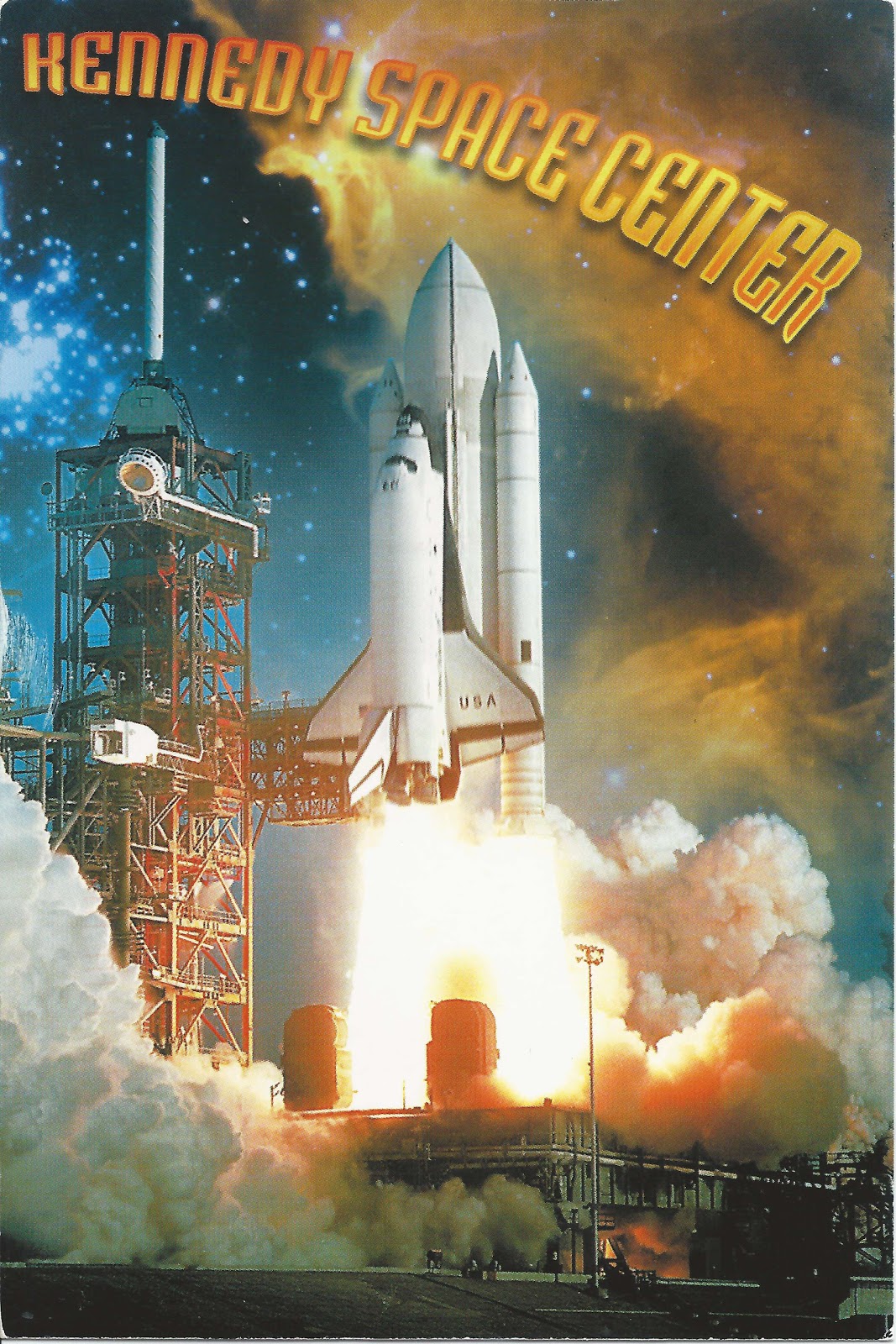 A Journey of Postcards Launching Space Shuttle Atlantis from Kennedy Space Center