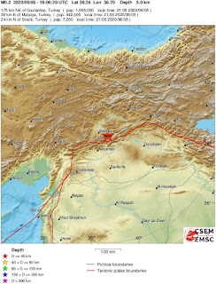 Cutremur moderat cu magnitudinea de 5,2 grade in Estul Turciei