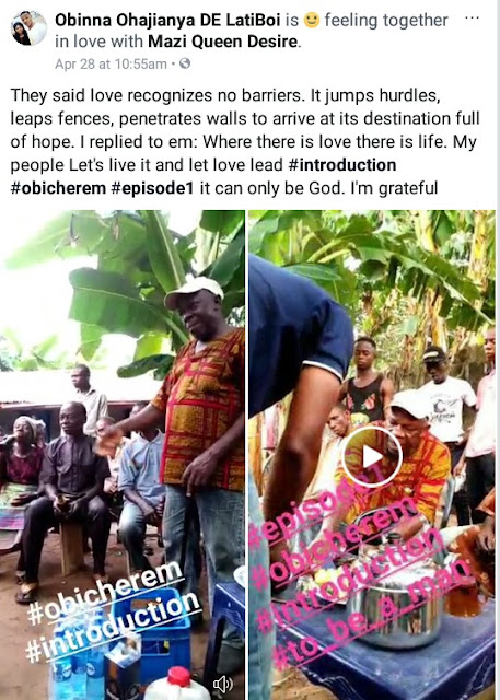Nigerian man pays bride price of lady he met three weeks ago; says men should go for marriage not sex