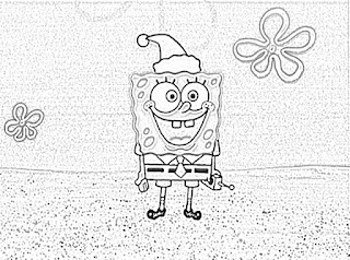 SpongeBob SquarePants Christmas coloring pages holiday.filminspector.com