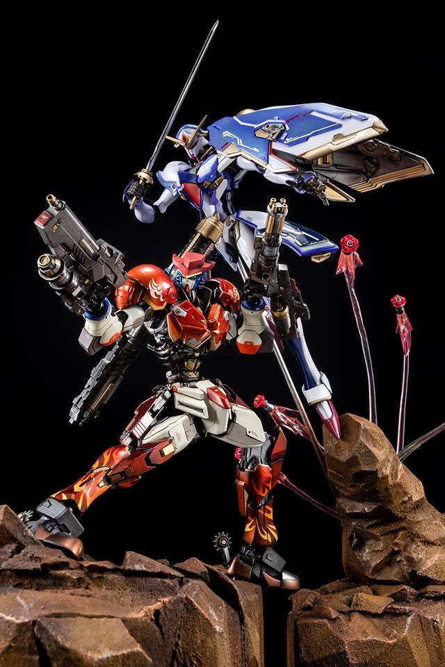 Custom Build 1/100 Gundam Maxter and Rose Gundam "Roses Magnum