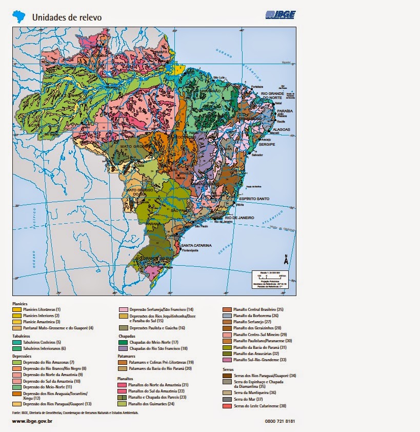 Geoblog: MAPAS - BRASIL FÍSICO
