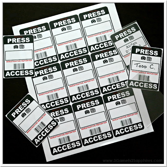 DIY press passes how-to plus free printable  |  www.3Garnets2Sapphires.com