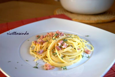 pasta e pancetta al profumo di timo