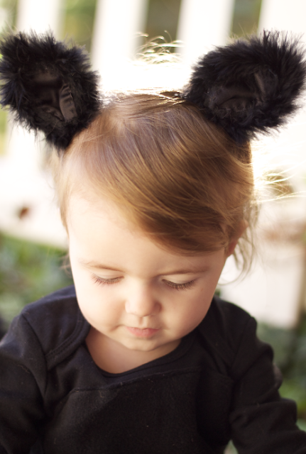 diy black cat costume, cat tail, cat clip on ears, black tutu, diy divas, do it yourself divas how to make a cat costume for little girl, the cutest halloween costume