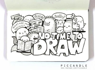 gambar doodle art mudah bagi pemulaimage