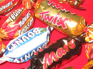 Mars, Bounty, Twix and Maltesers