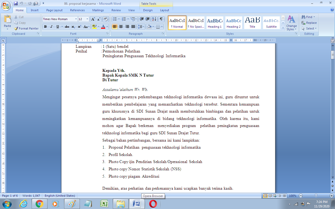 Contoh proposal kerjasama dengan sekolah doc
