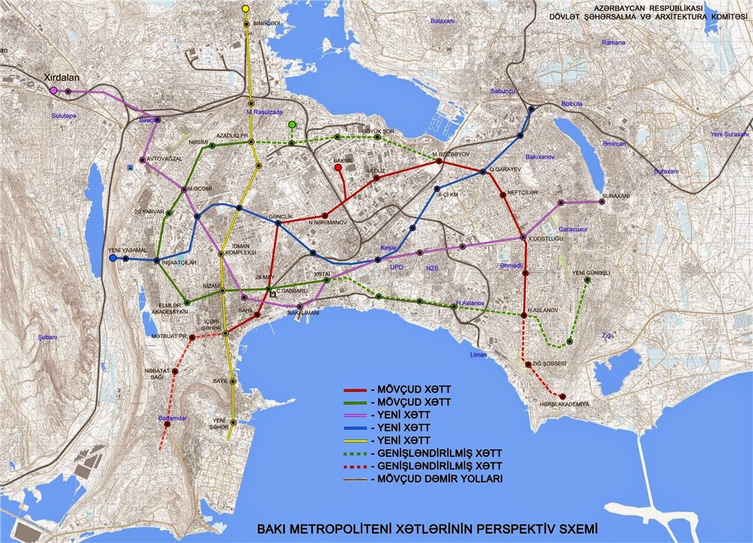 Карта метро баку на русском