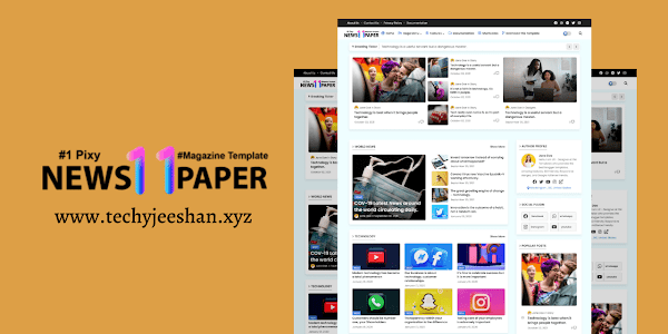 Pixy Newspaper 11 Blogger Template Free Download