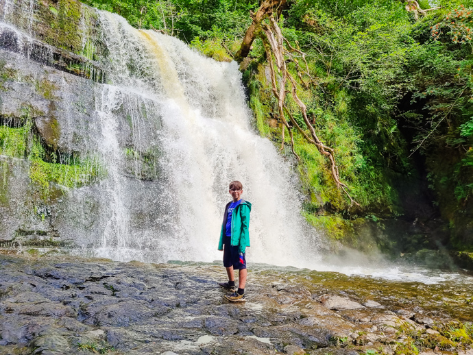 South Wales with Kids, exploring Wales, Brecon Beacons, four falls walk