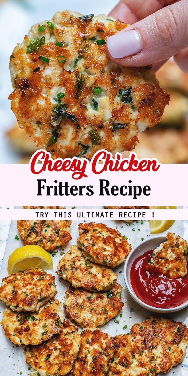 Cheesy Chicken Fritters Recipe 3 SECONDS