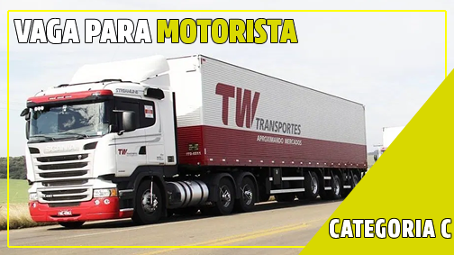 TW transportes abre vaga para motorista categoria C