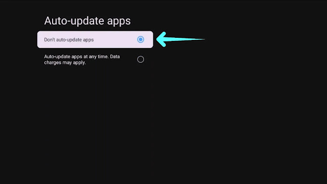 click on don't auto update apps turn off auto app updates in smart tv play store