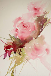 watercolor painting flowers watercolour jean loose haines roses water watercolours flower leaves simple paint floral watercolors artists painted easy foliage