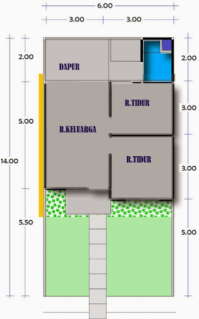 ukuran rumah sederhana sehat