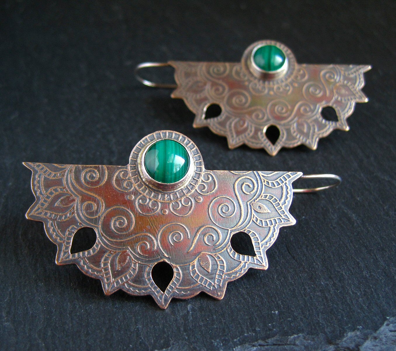 New Earrings And Having Fun With Bronze Sheet