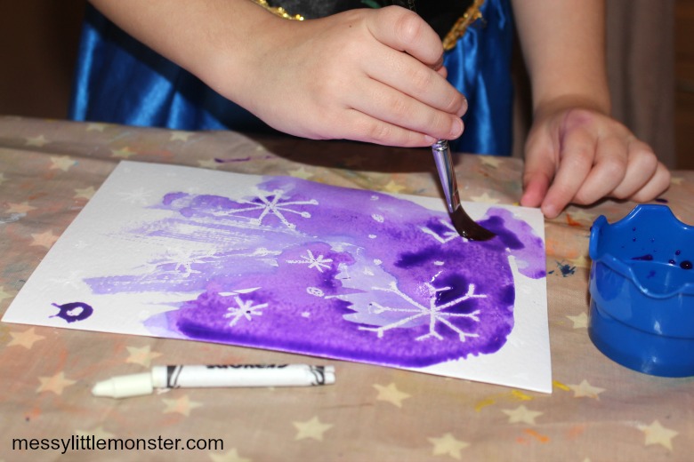 How to Do Watercolor Crayon Resist on Canvas