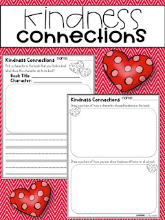 This free file is perfect for Valentine's Day and adding in some discussions on kindness in your classroom. Use with any of your favorite read alouds in the classroom and compare/contrast how characters show kindness and how you can show kindness at home or at school. Perfect for kindergarten or first grade but second grade students would love it too!