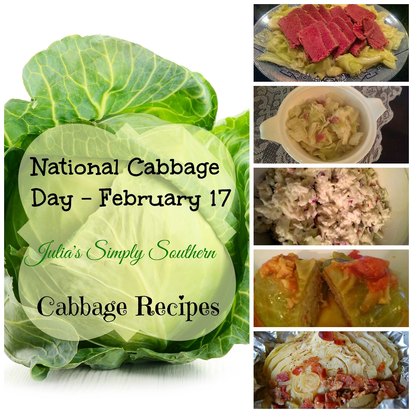 Julia's Simply Southern National Cabbage Day February 17th