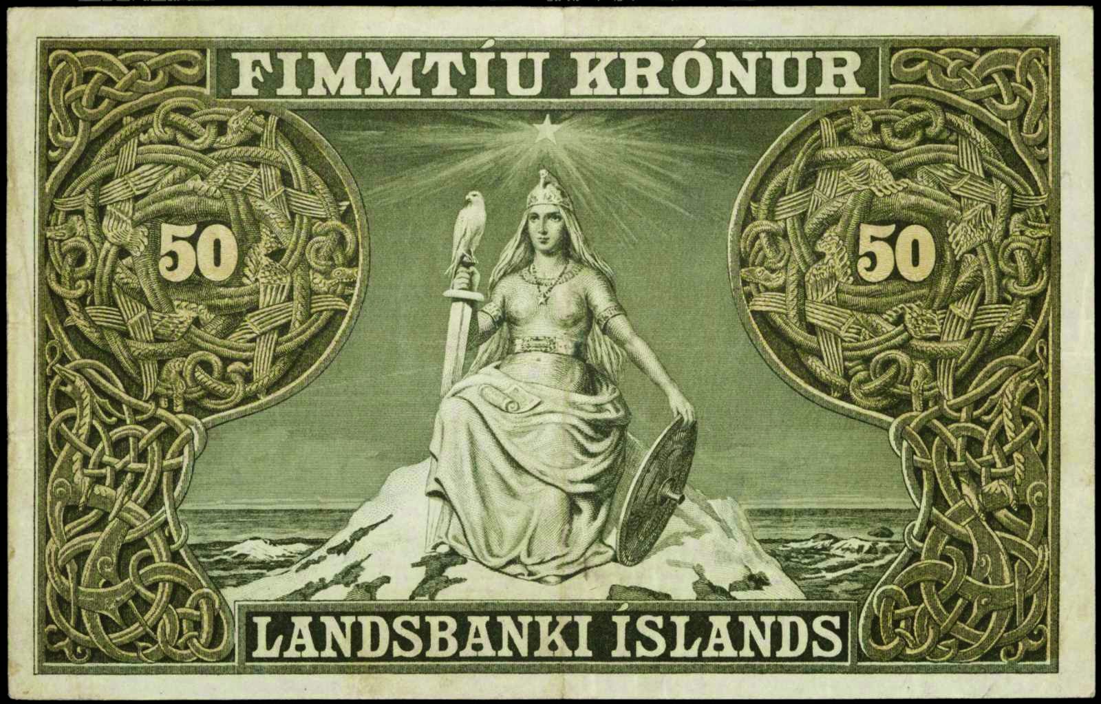 Iceland 50 Kronur banknote 1928 King Christian X of Denmark|World ...