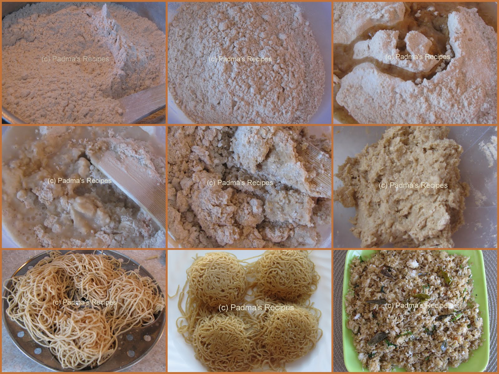 Padma's Recipes WHEAT FLOUR IDIYAPPAM