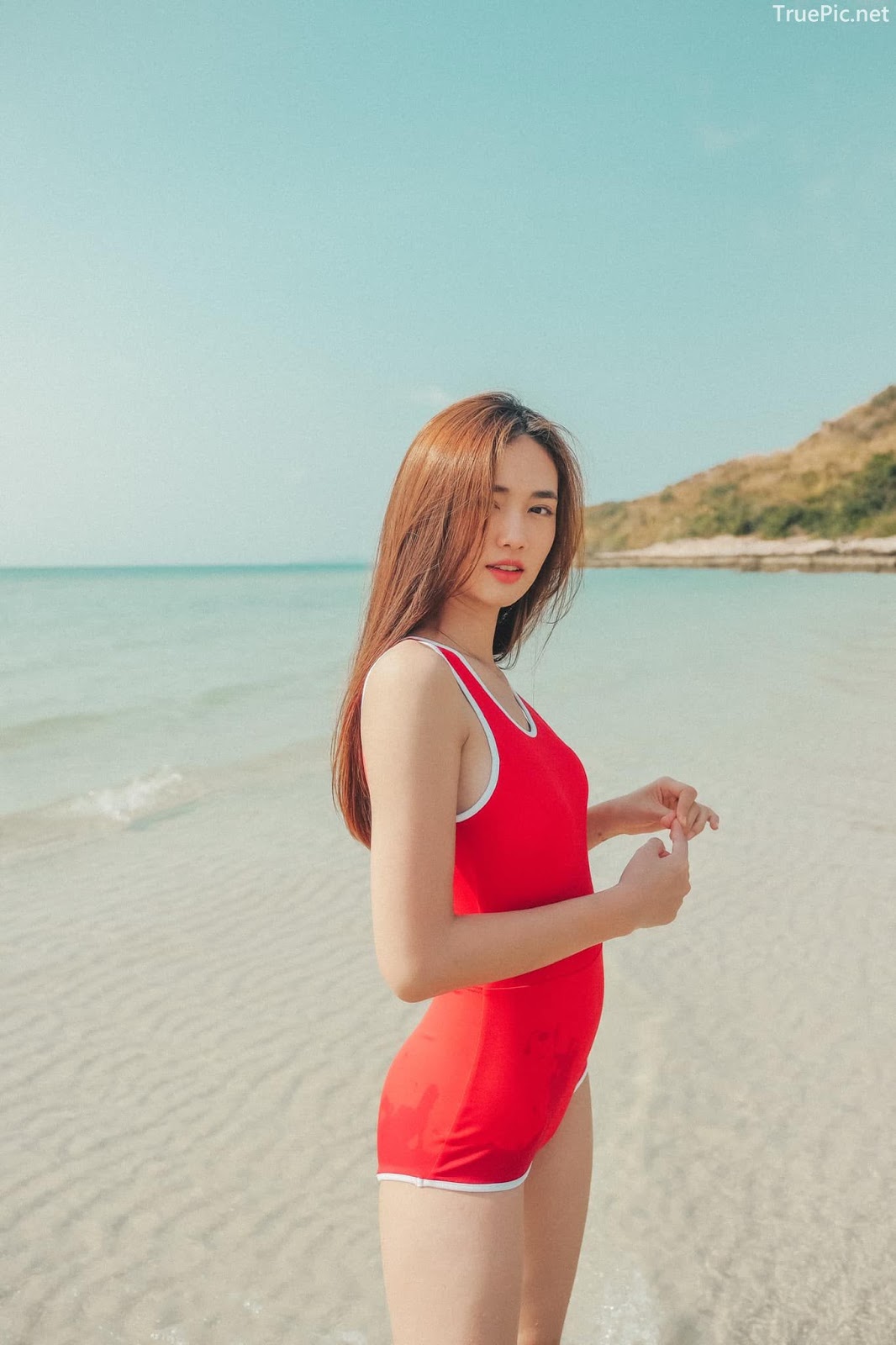 Miss Teen Thailand - Kanyarat Ruangrung - The Red Monokini On The Beach - TruePic.net - Picture 15
