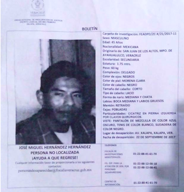 Solicitan apoyo para encontrar a hombre desaparecido abruptamente en Xalapa. Noticias en tiempo real