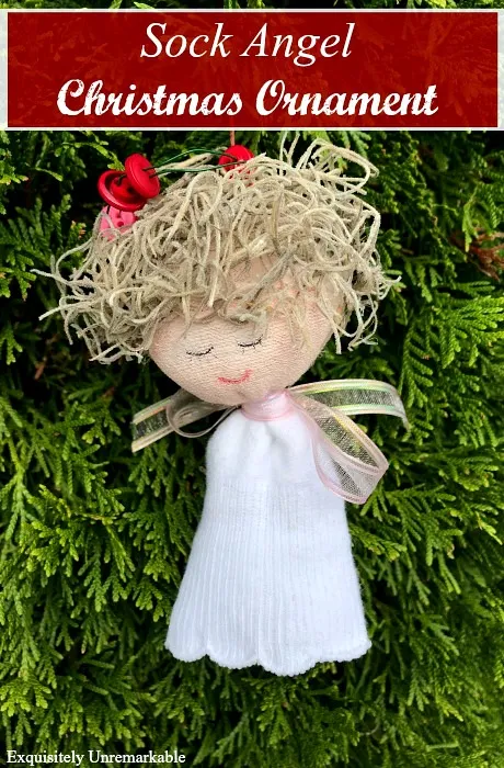 Sock Angel Christmas Ornament