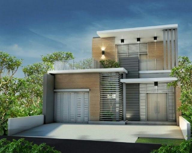 2-storey house design without fence
